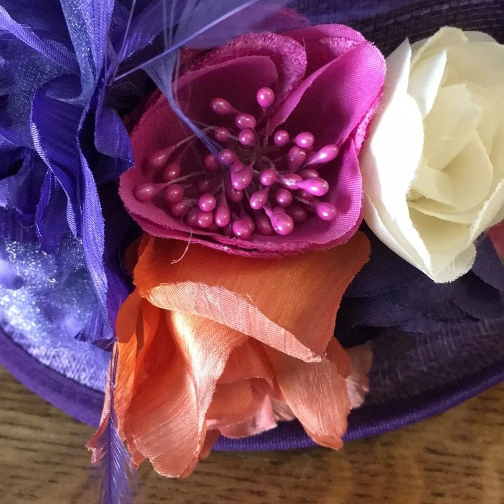 NWT Sinamay Straw Roaring 20's Style Cloche Hat - Picture 3 of 8